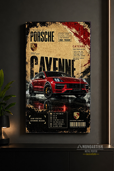 porsche-cayenne-metal-poster