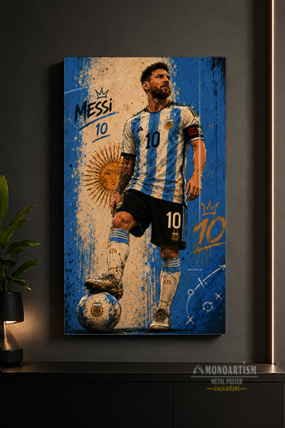 messi-argentina-metal-poster