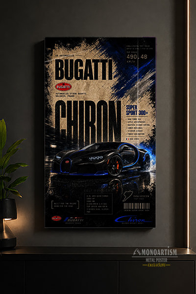 bugatti-chiron-metal-poster